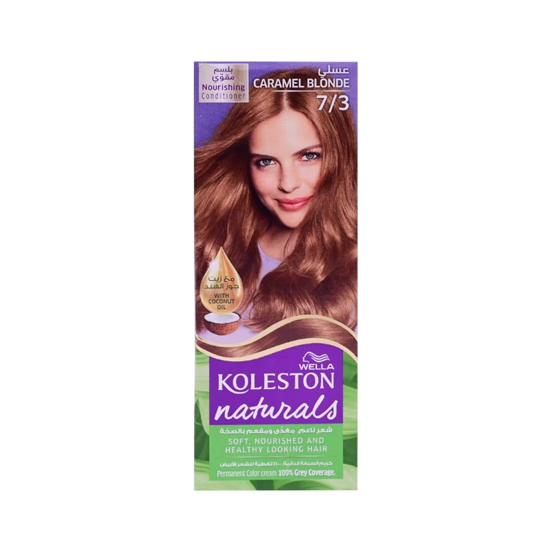 WELLA HAIR COLOR KOLESTON NATURALS 7/3 CARAMEL BLONDE 110 M