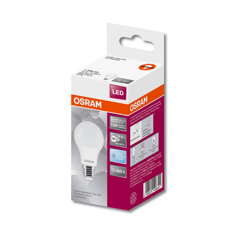 Lámpara led Osram 14w 220v e27 g4 fría