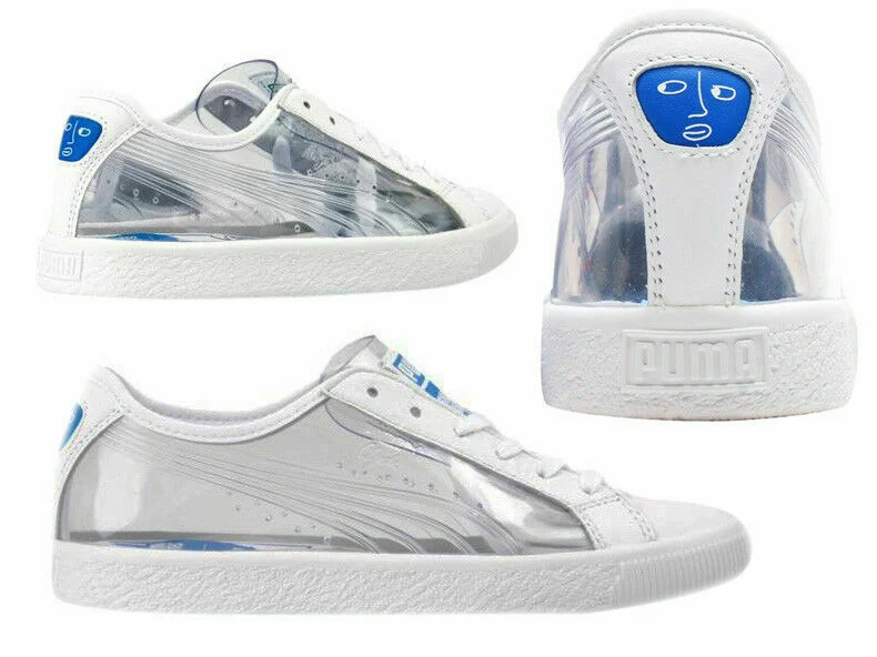 Puma Clyde Clear Shantell Martin Unisex White Trainers 8