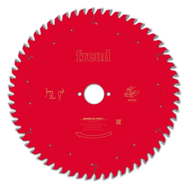 Disco de Serra Circular 250 x 30mm 60 Dentes para Compensado e Madeira FR23W003T Freud unitário