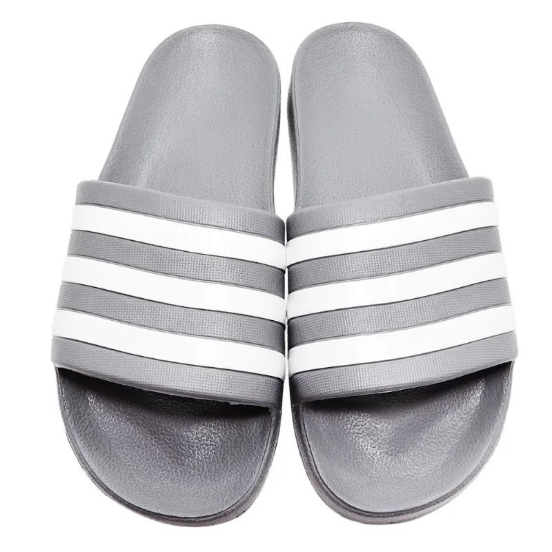 Chinelo Adidas Adilette Unissex - Unissex - Cinza+Branco