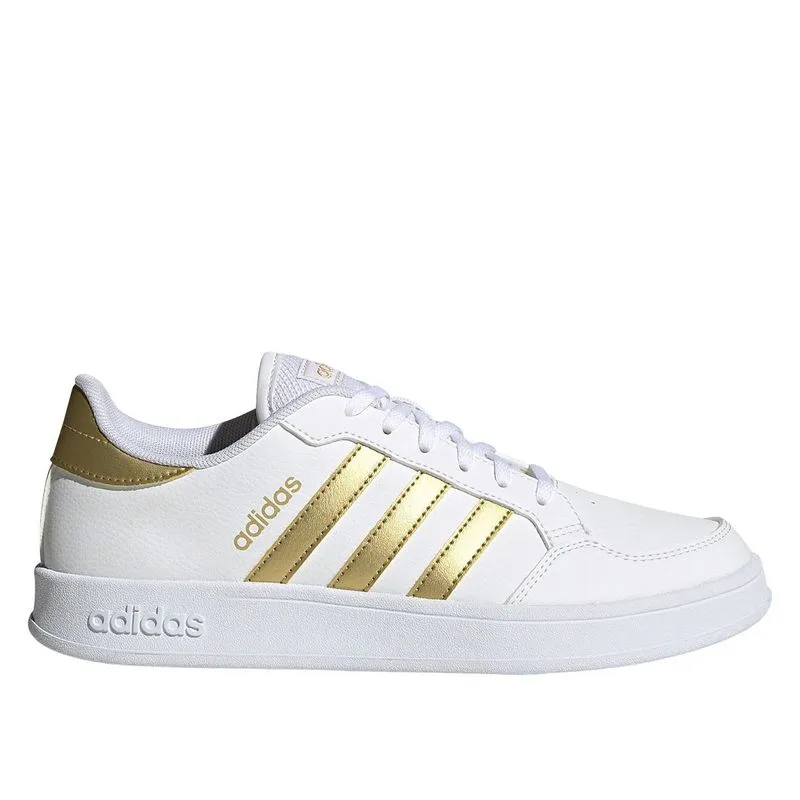 Tênis Adidas Breaknet Feminino - Feminino - Branco+dourado