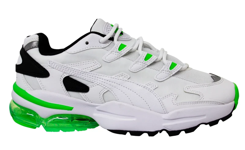 Puma Cell Alien Kite White Green Low Lace Up Mens Trainers 371438 03 10.5
