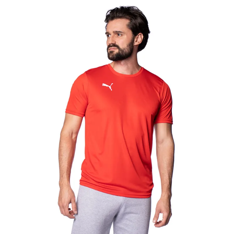 Camiseta Masculina Puma Jersey Active Vermelho/branco - GG