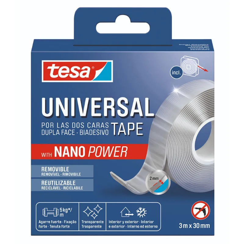 Cinta doble faz Nano Tape 300x3 cm Tesa