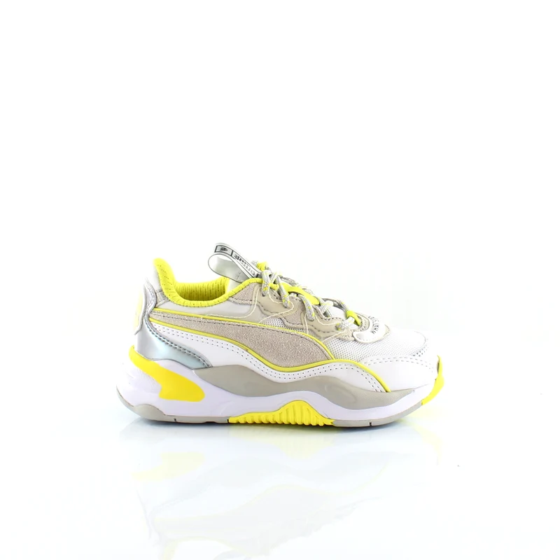 Puma RS-X3 x Emoji AC Inf Silver White Lace Up Toddlers Trainers 375657 01 3