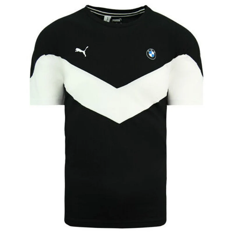 Puma x BMW Motorsport Short Sleeve Crew Neck Black White Mens T-Shirt 599505 01 XL