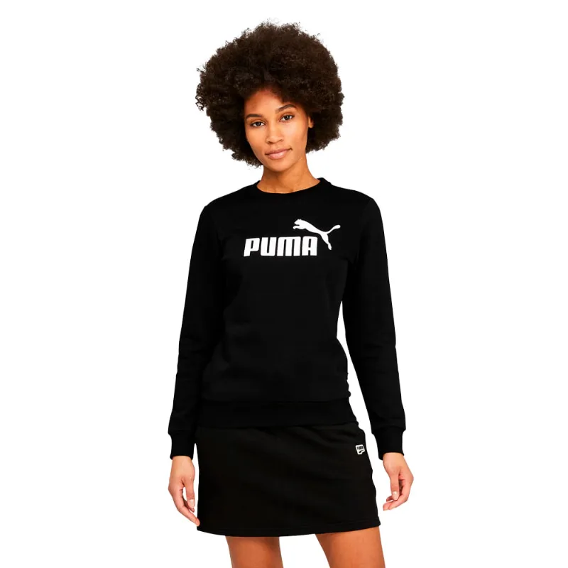 Moletom Feminino Puma Essentials Logo Crew Neck Preto - M