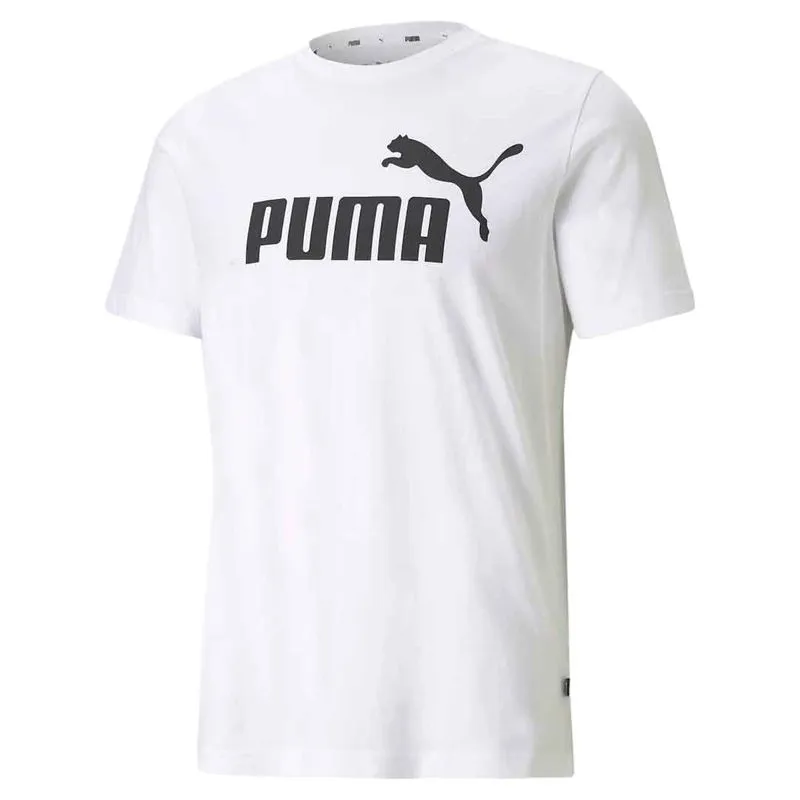 Camiseta Puma M/C Ess Logo Masculina 586666-02 M / Branco-Preto