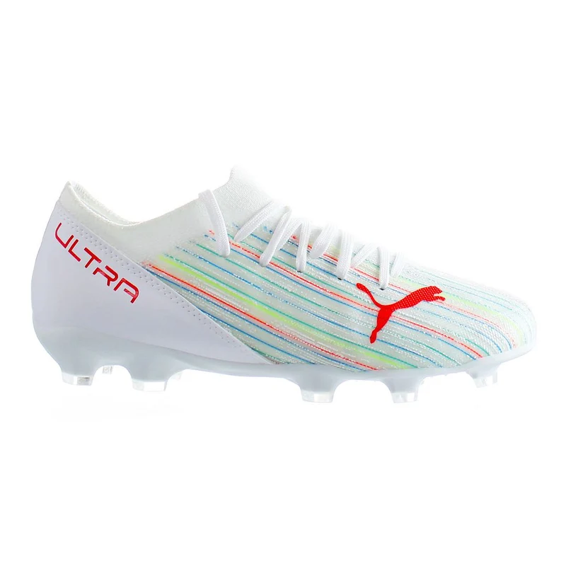 Puma Ultra 3.2 FG/AG Jr White Kids Football Boots 5.5