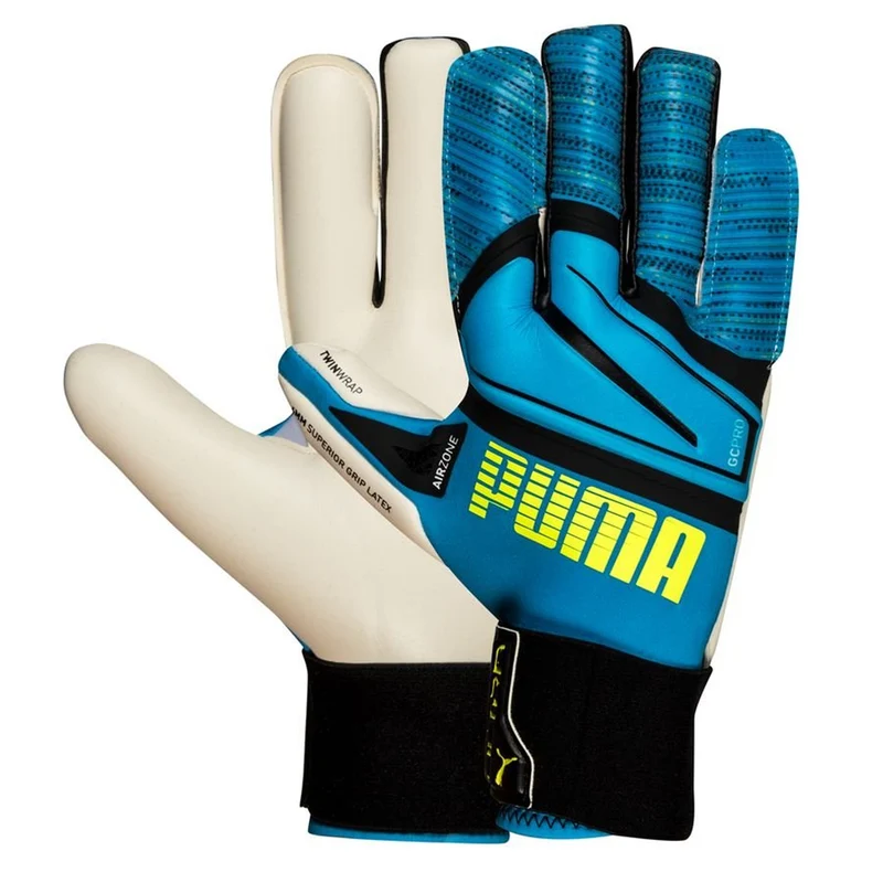 Puma Ultra Grip 1 Hybrid Mens Black/Blue Goalkeeper Gloves 11