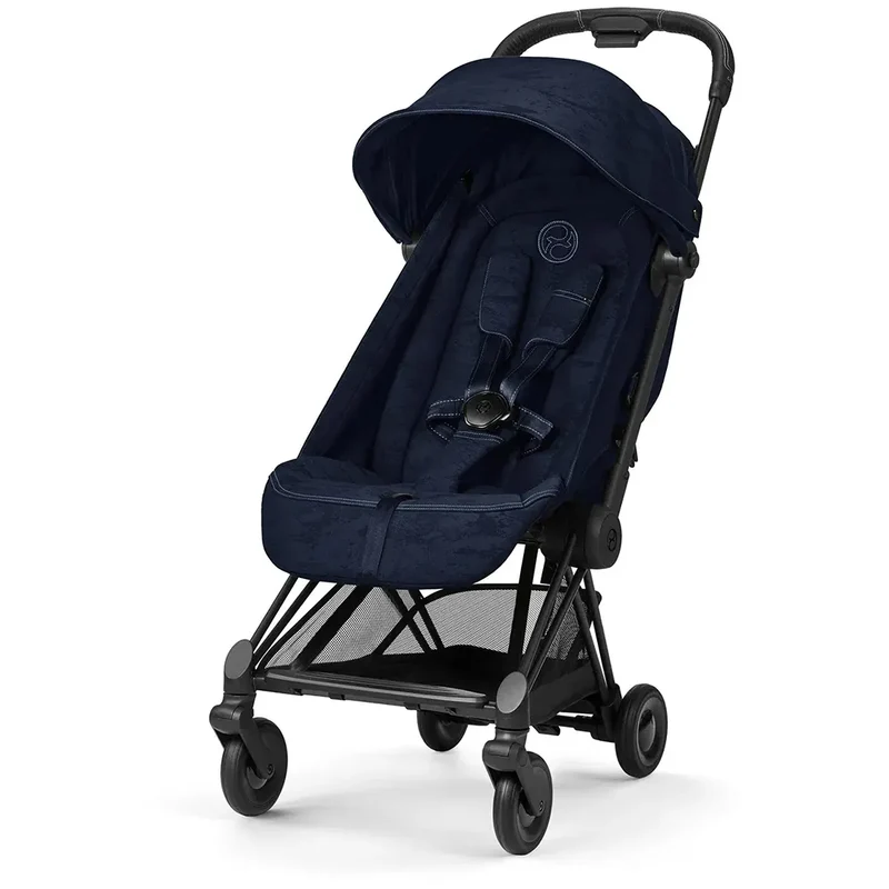 Platinum Coya Rebellious Luxury Lightweight Stroller - Denim Blue Open Box