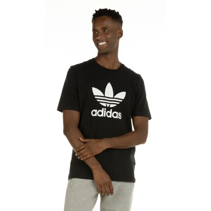 Camiseta adidas Manga Curta Trefoil - Masculina Preto Camiseta adidas Manga Curta Trefoil - Masculina Branco M