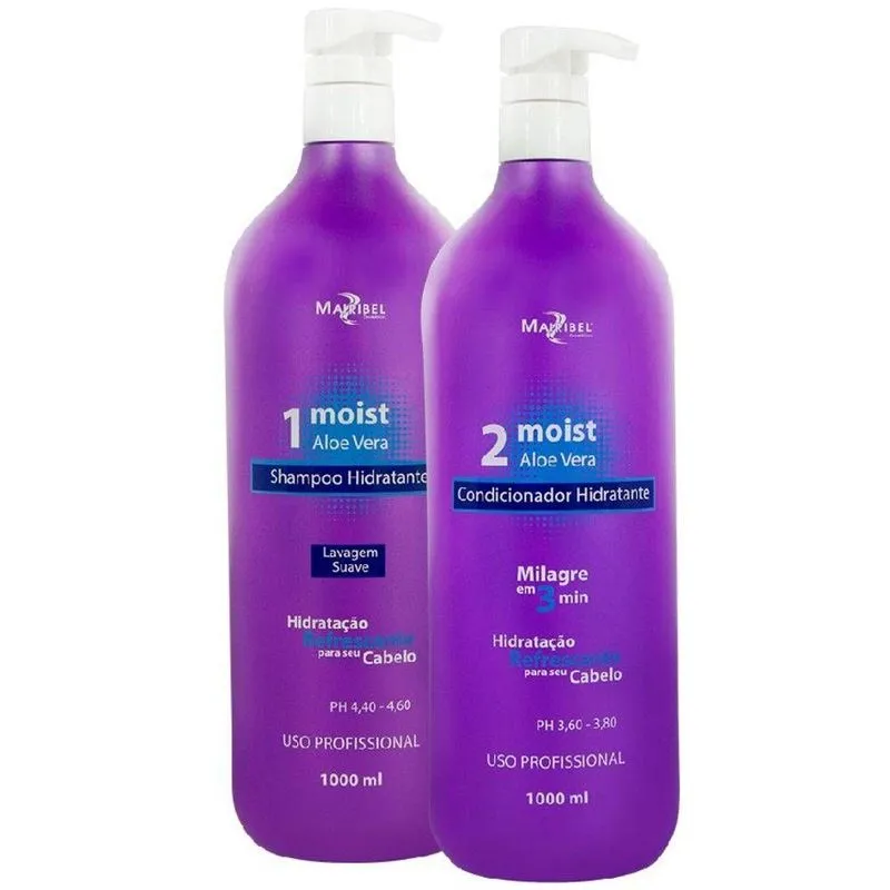 Kit Mairibel Shampoo + Condicionador Moist 1 Litro
