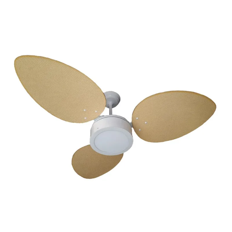 Ventilador de Teto Giravento Tokio Led br Rattan Natural 127v c. Remoto