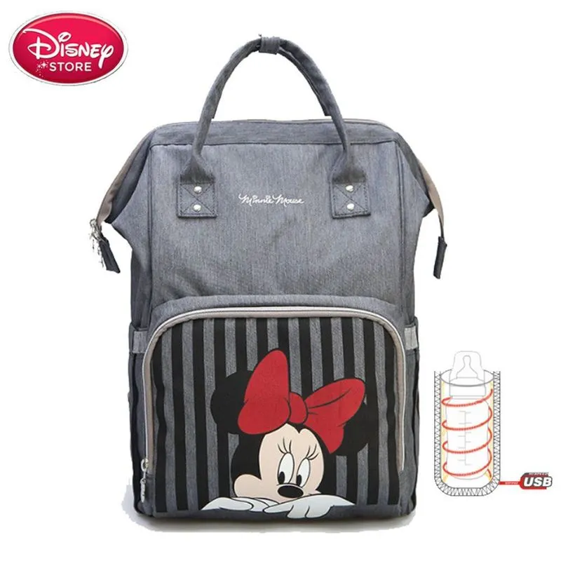 Bolsa Maternidade Disney Original Minnie Com Aquecedor Mamadeiras Usb