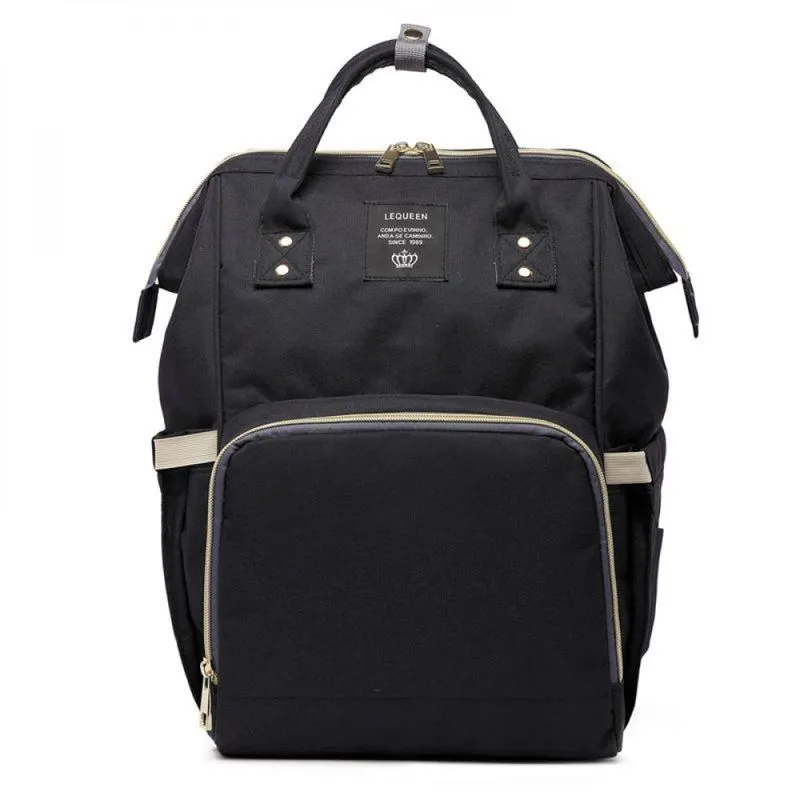Bolsa Mochila Maternidade Lequeen Original Preta