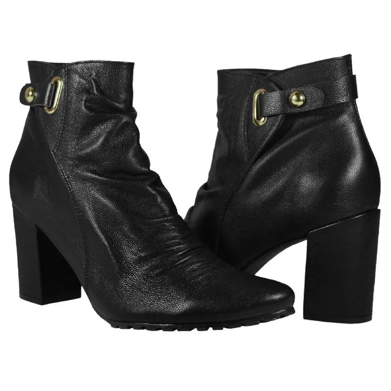 Bota Feminina Coturno Couro Impermeável Antares