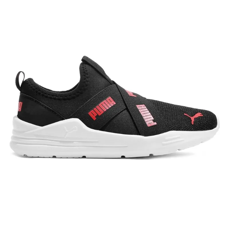 Tênis Puma Wired Run Slip On Ps Bdp 29 / Preto / Vermelho