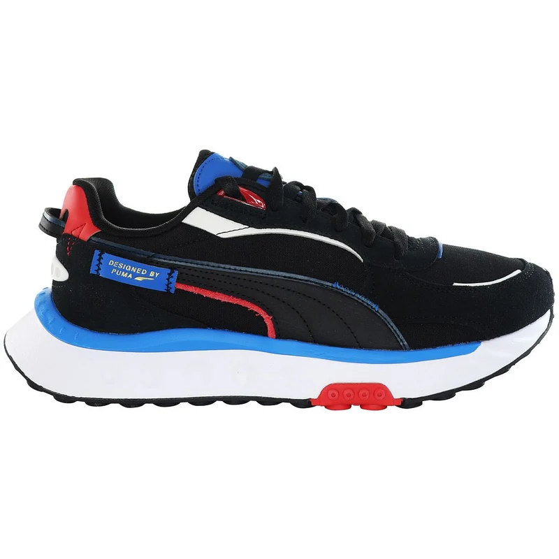 Puma Wild Rider Displaced Mens Black Trainers 8.5