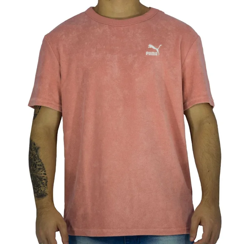Blusa Careca Puma Classics Toweling Masculino Rosa GG