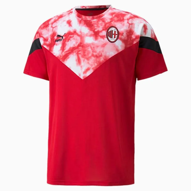Camiseta Puma ac Milan Iconic mcs Football Masculina - Vermelho e Preto