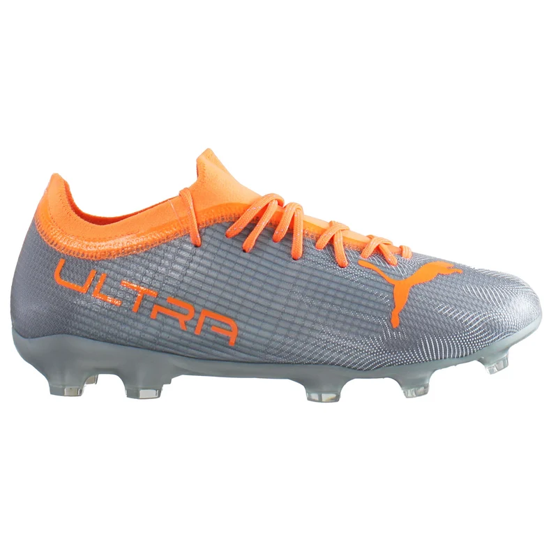 Puma Ultra 2.4 FG/AG Silver Kids Football Boots 13k