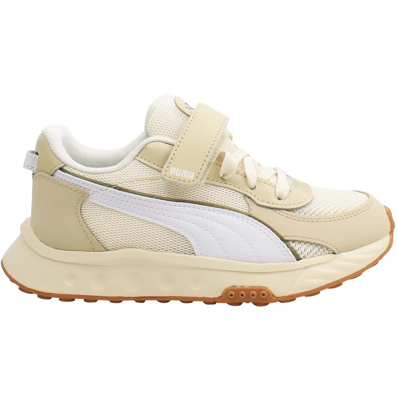 Puma Wild Rider Futurism AC Kids Beige Trainers 2