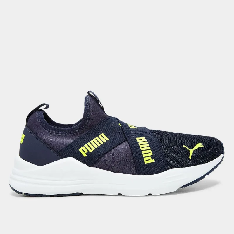 Slip On Juvenil Puma Wired Run - Unissex - Marinho