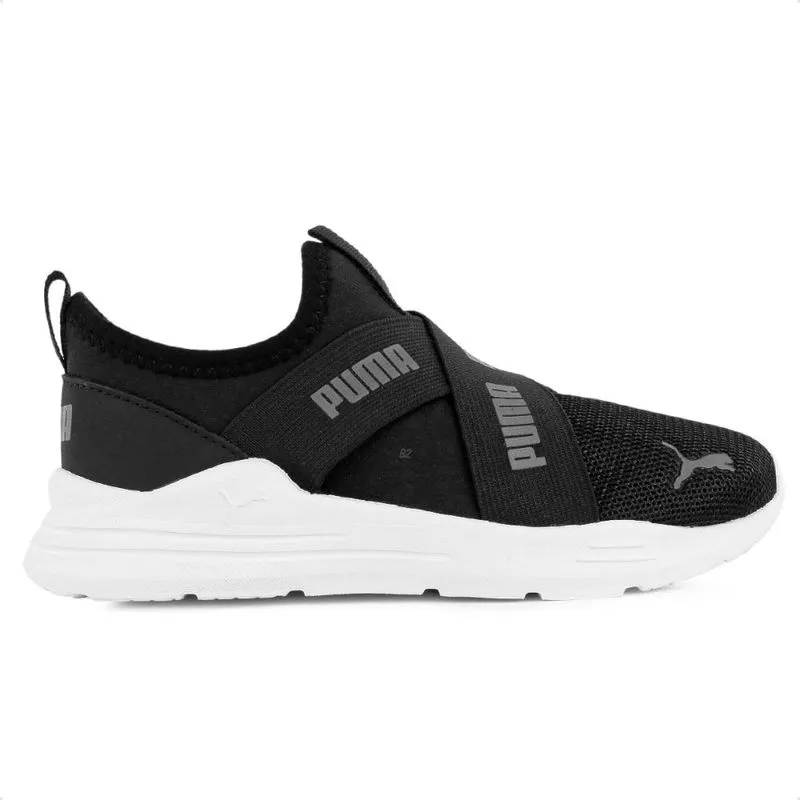 Tênis Puma Wired Run Slip On Ps Bdp 30 / preto-chumbo
