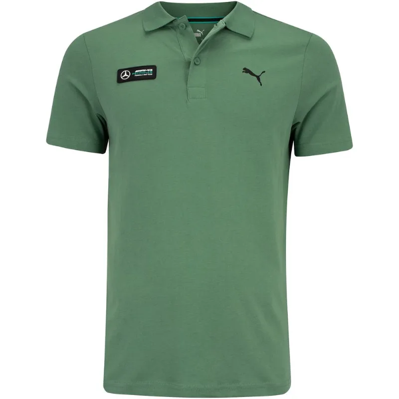 Camisa Polo Puma Mercedes-AMG Petronas Fórmula1 Essential - Masculina Verde Escuro EEG
