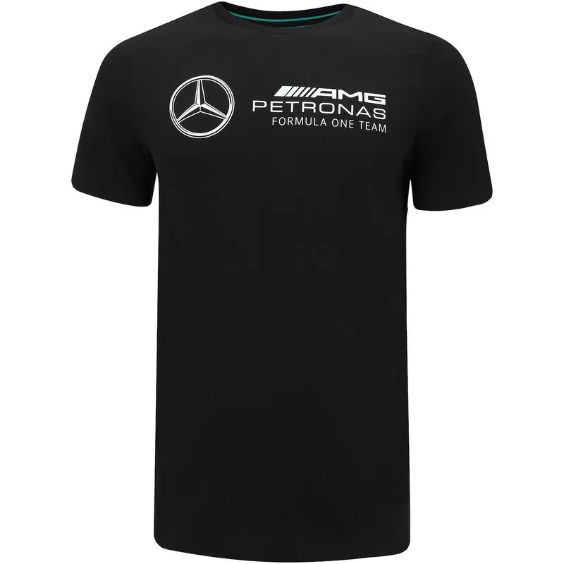 Camiseta Puma Manga Curta Mercedes-AMG Petronas Fórmula1 Logo Tee - Masculina Preto G