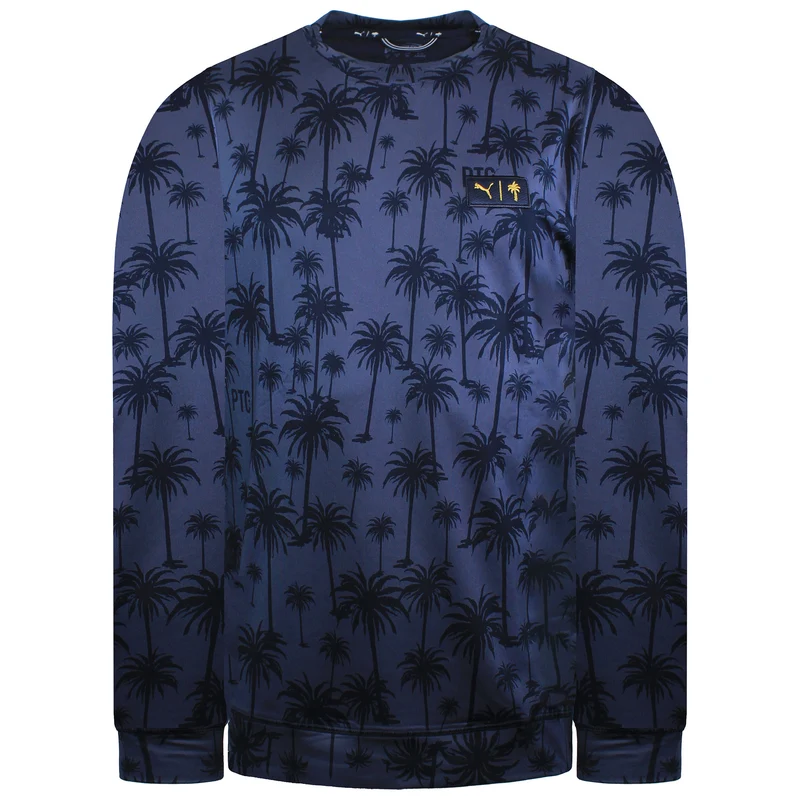 Puma x PTC Palm Tree Crew Neck Mens Navy Sweater S