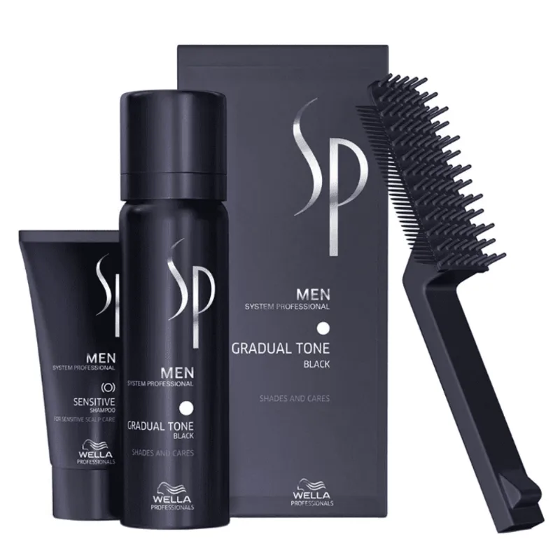 Kit Wella Sp Men Gradual Tone Black (3 Produtos)