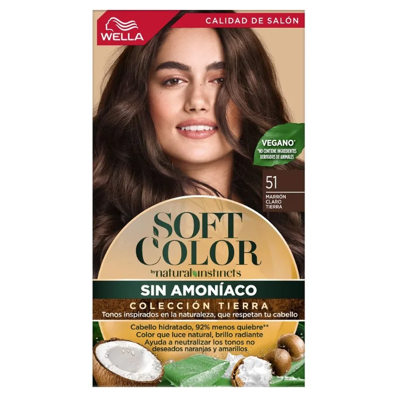 Kit Coloración Wella Koleston Soft Color 51 Marrón Claro Tierra