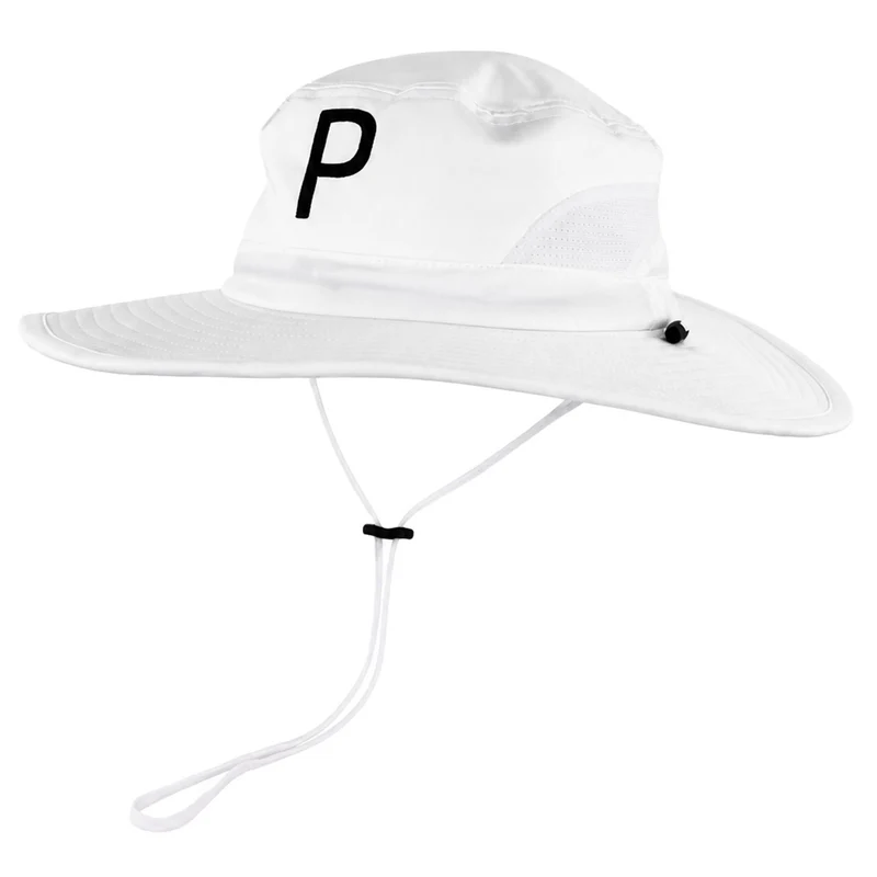 Puma Aussie P White Golf Bucket Hat One Size