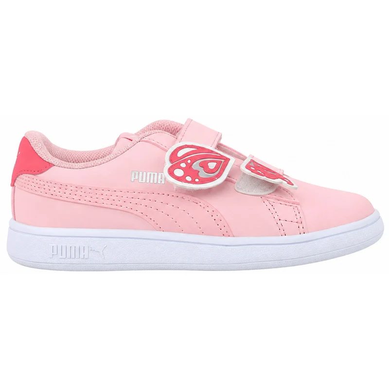 Puma Smash v2 Bfly V Kids Pink Trainers 4k