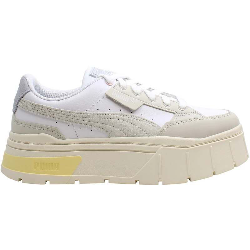 Puma Mayze Stack Luxe Womens White Trainers 6.5