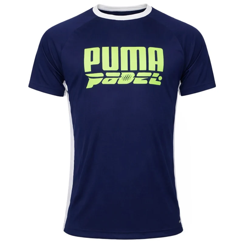 Puma TeamLiga Logo Mens Navy Padel T-Shirt S