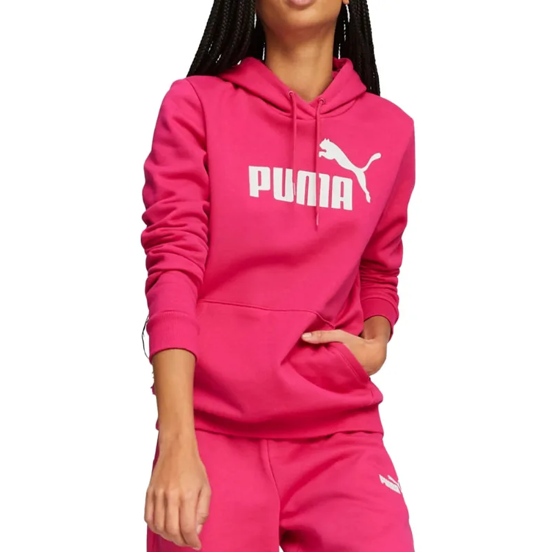 Moletom Feminino Puma Essentials Logo Hoodie Pink - P