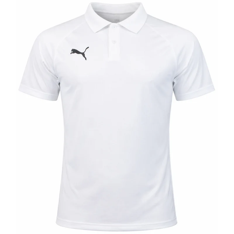 Puma Teamliga Mens White Padel Polo Shirt L