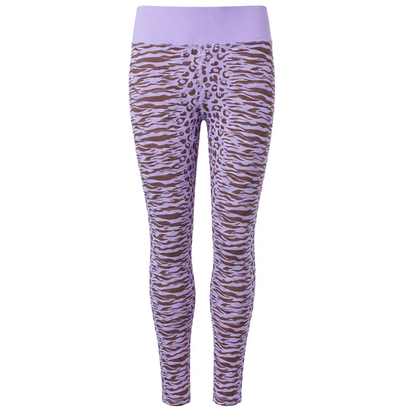 Reebok Mod Safari Womens Purple Leggings L