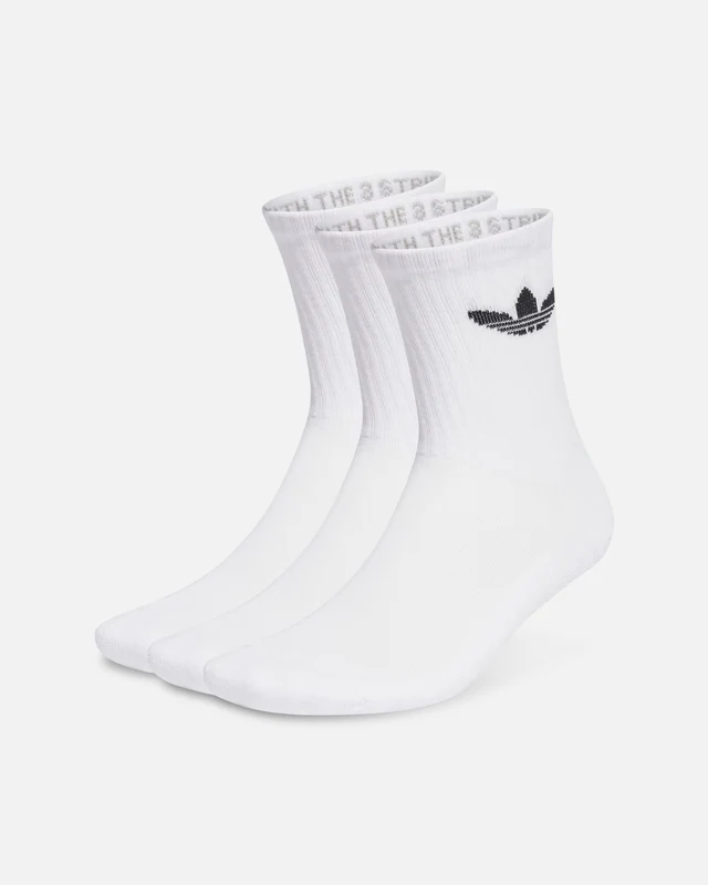 Adidas Trefoil Cushioned Crew Socks 3 Pack White S