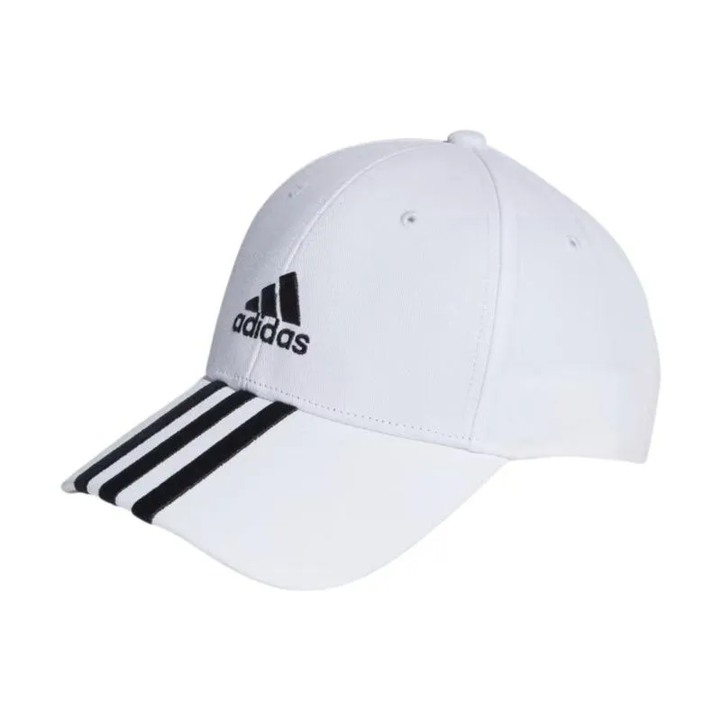 Boné Adidas Baseball 3 Listras Sarja Algodão Branco II3509 (MP)
