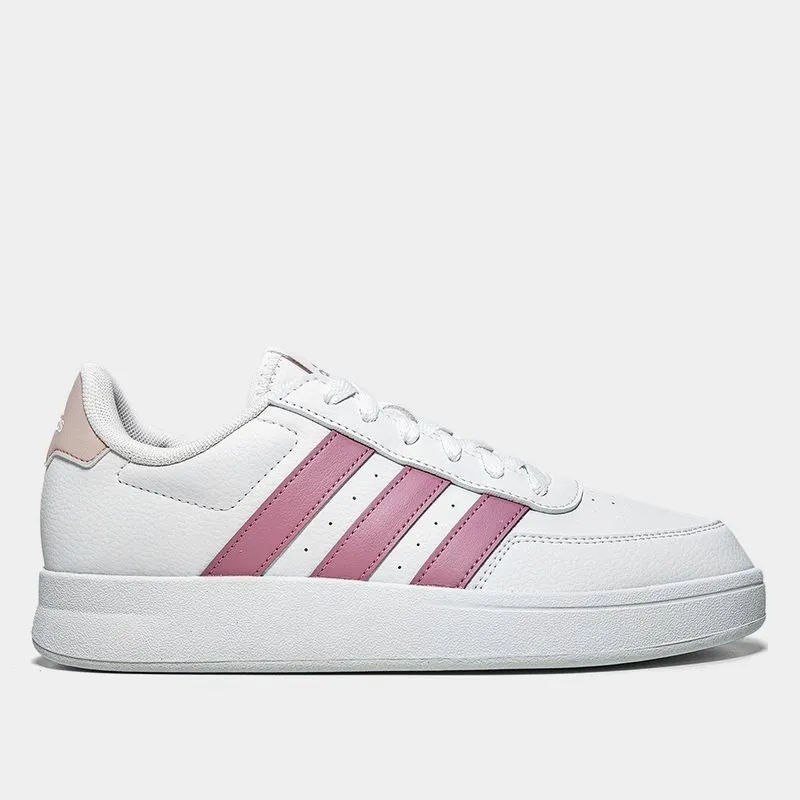 Tênis Adidas Breaknet Feminino - Feminino - Branco+Rosa