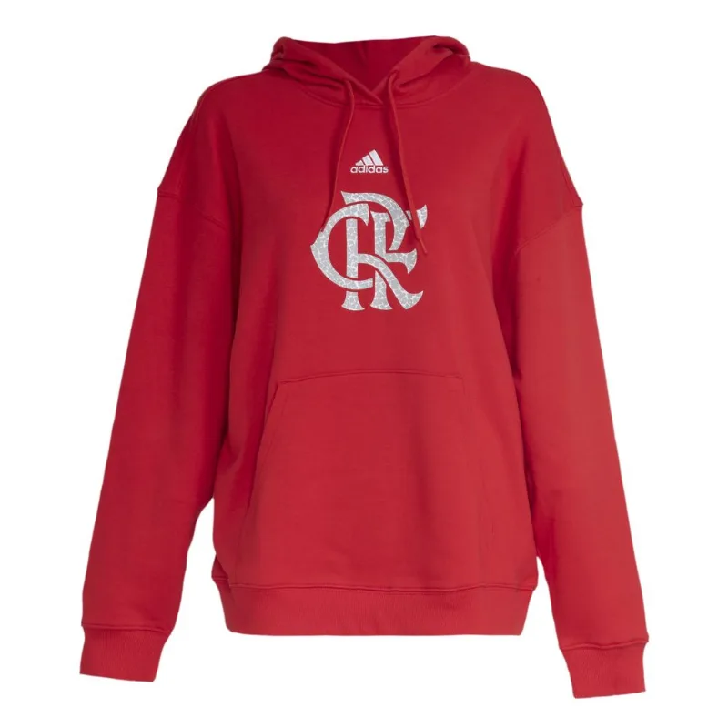 Moletom Flamengo Feminino Capuz DNA Adidas 2024 GG