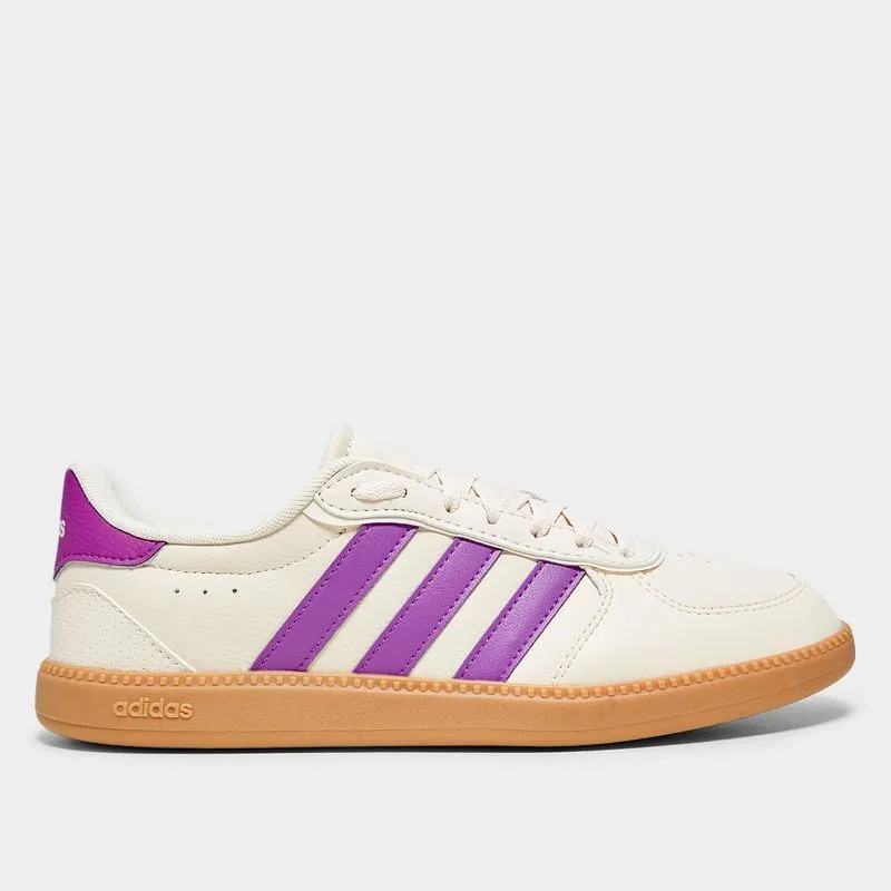 Tênis Adidas Breaknet Sleek Feminino - Feminino - Bege+Roxo