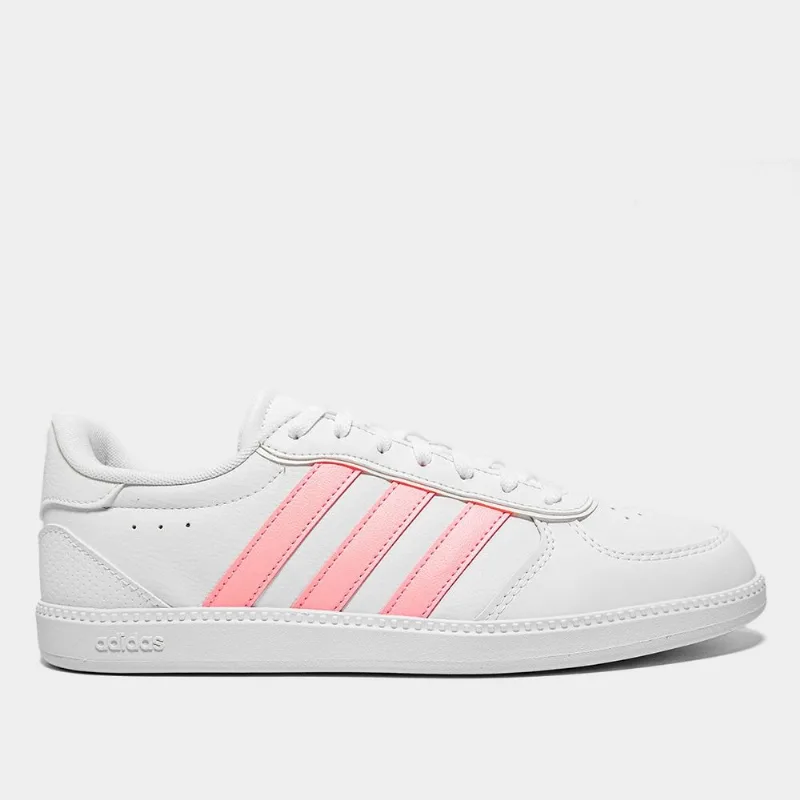 Tênis Adidas Breaknet Sleek Feminino - Feminino - Branco+Pink