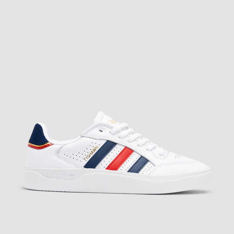 adidas Tyshawn Low Shoes - Ftwr White/Better Scarlet/Gold Met 11uk / Ftwr White/Better Scarlet/Gold Met