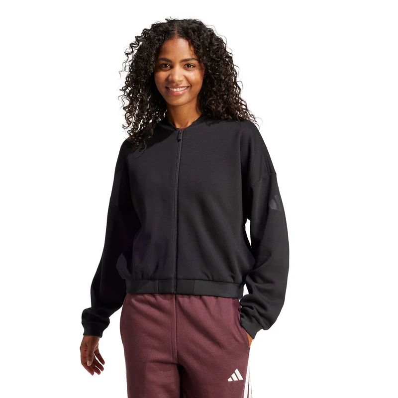 Giacca Bomber Donna Adidas Essentials Contemporary Logo Nero XS